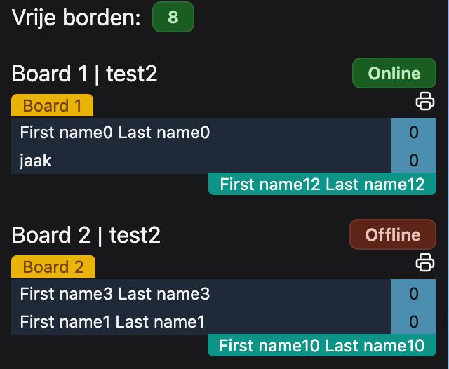 Tablet connection status